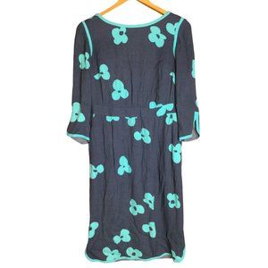 Boden Blue Sheath Dress with Crew Neck